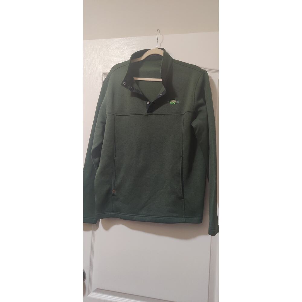 Turtleson Green Hunter Snap Pullover Sweater Flee… - image 2